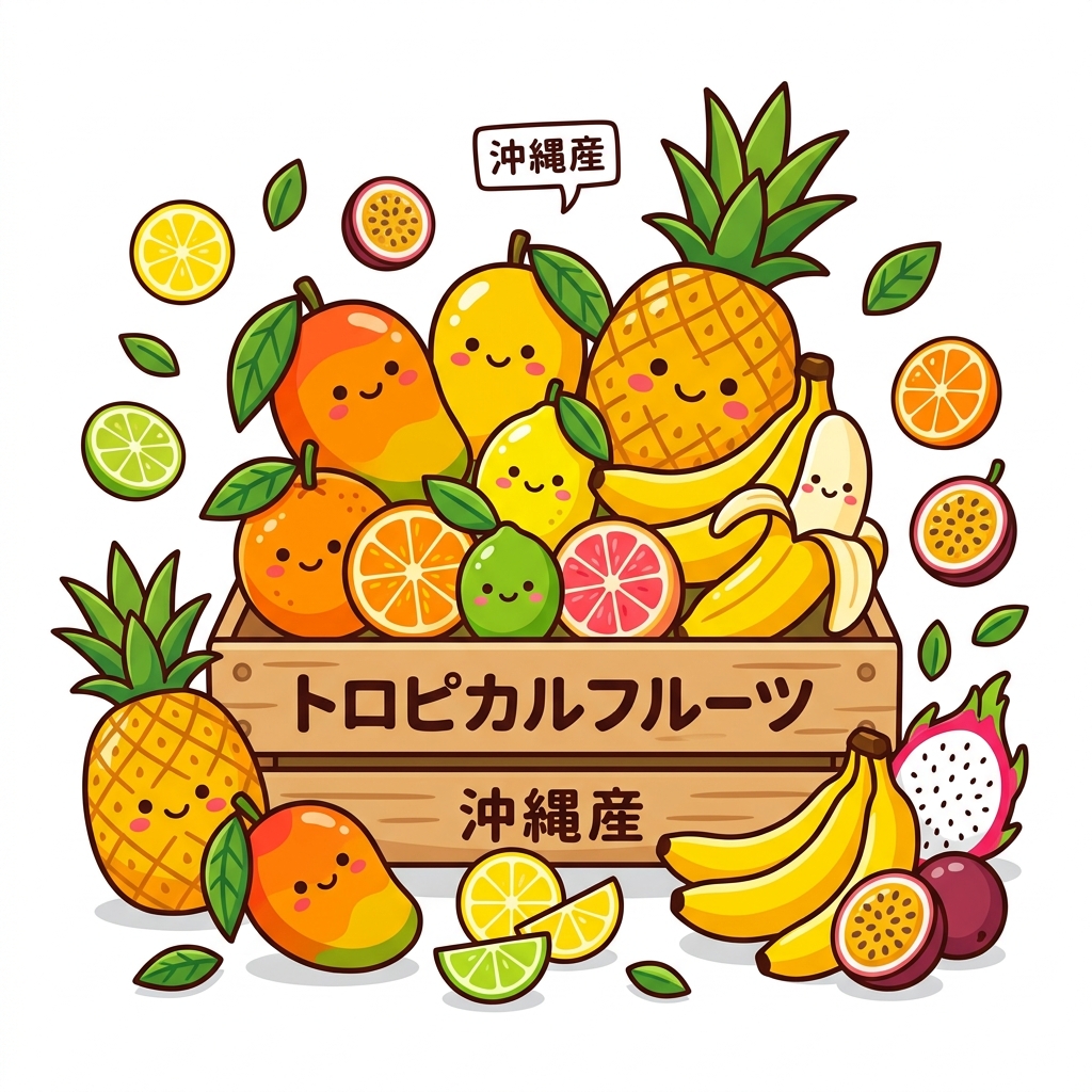 南国フルーツ・旬の果物イラスト