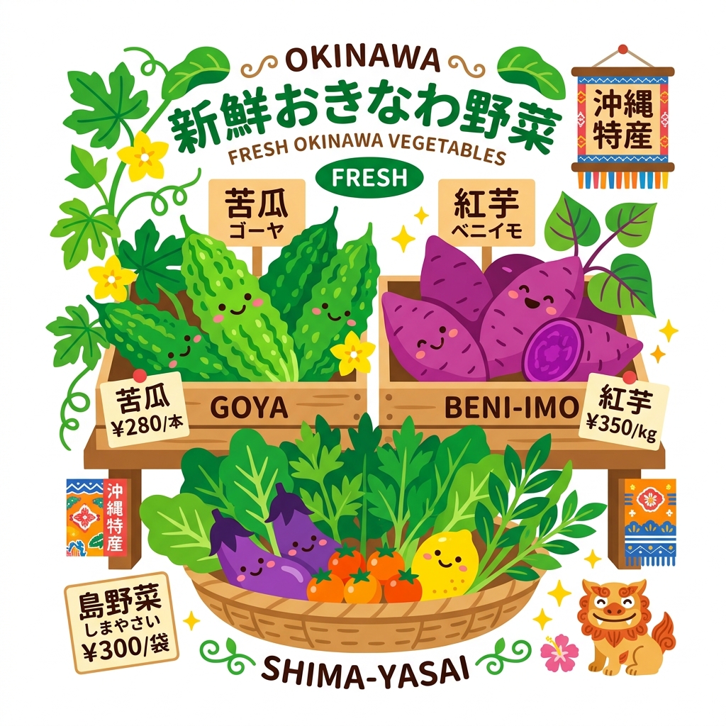 沖縄県産・旬の野菜イラスト